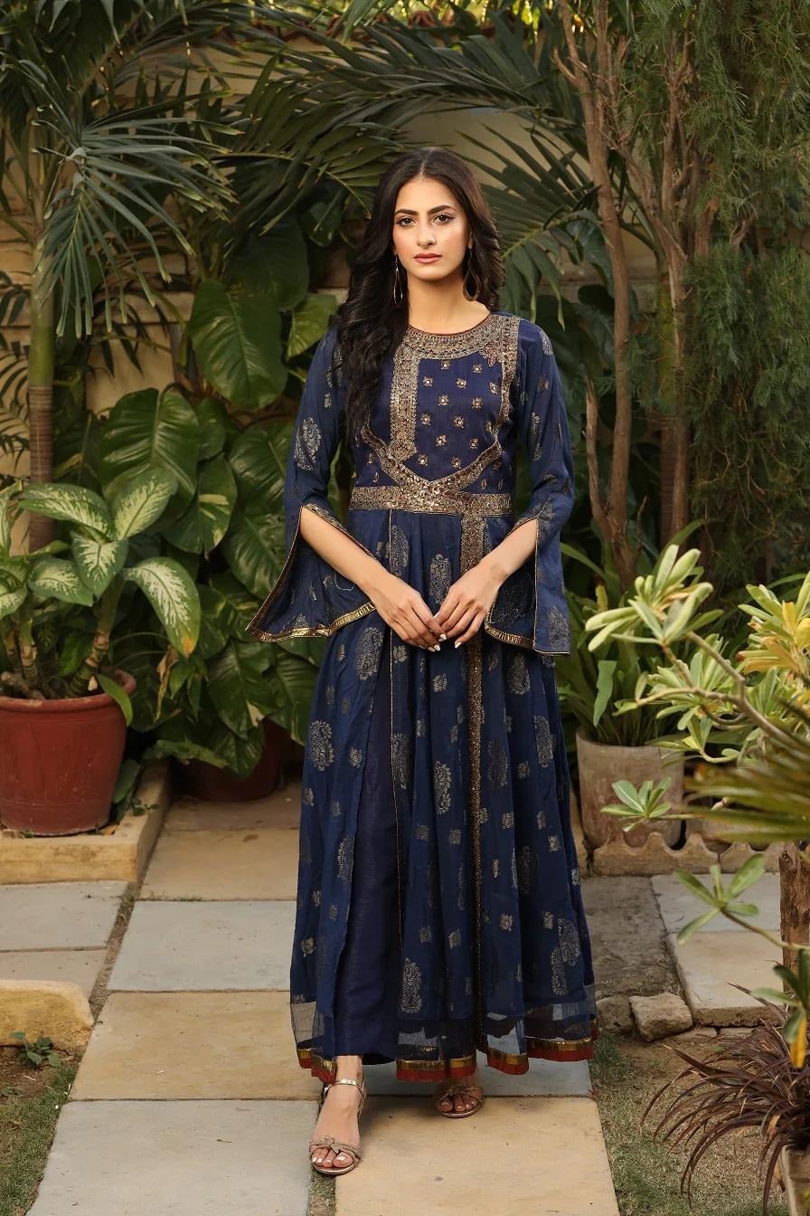Midnight Blue Dress, Midnight Blue, size S — NK-004