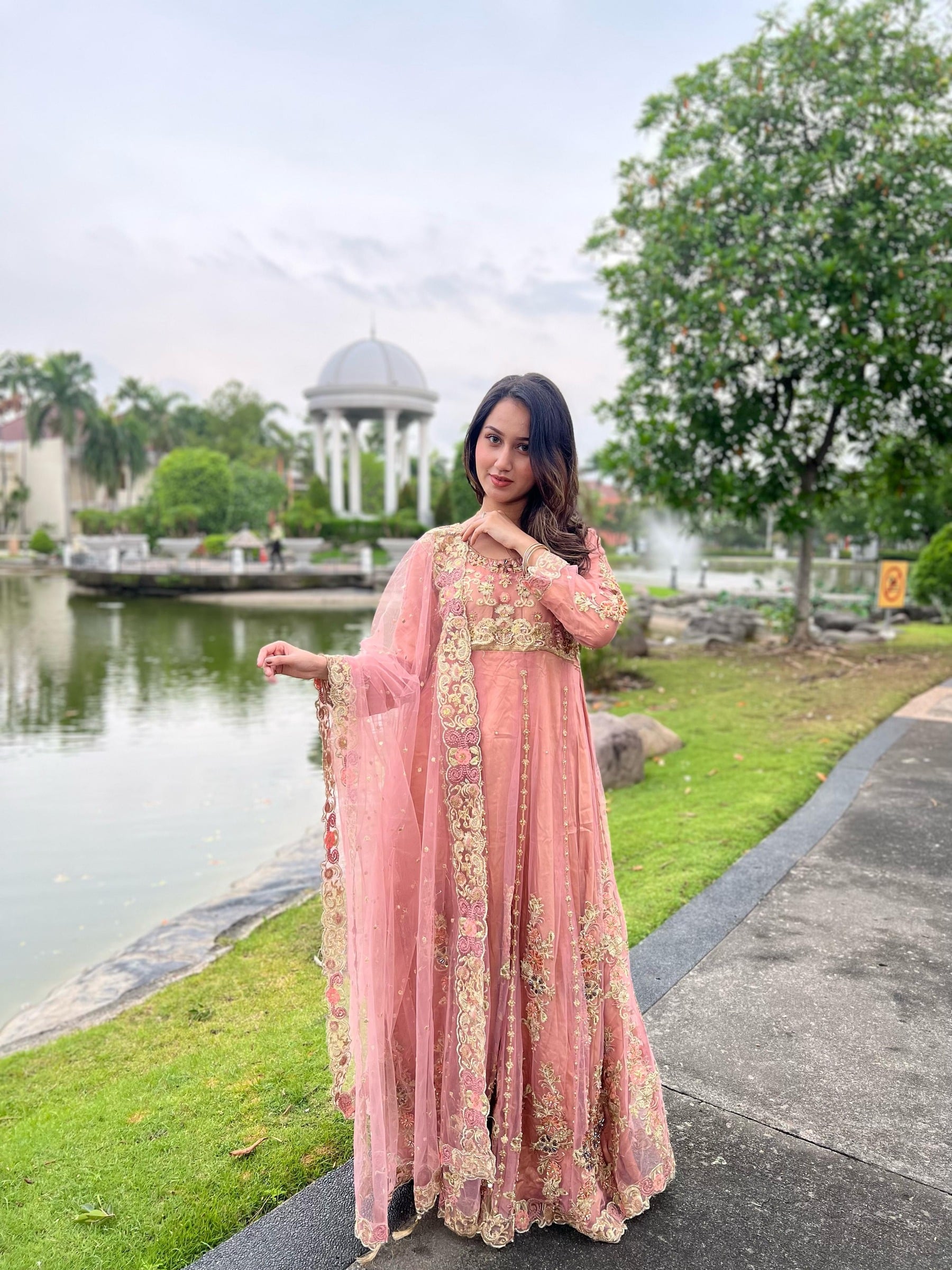 Coral Pink Dress JS-011, Coral Pink, size M