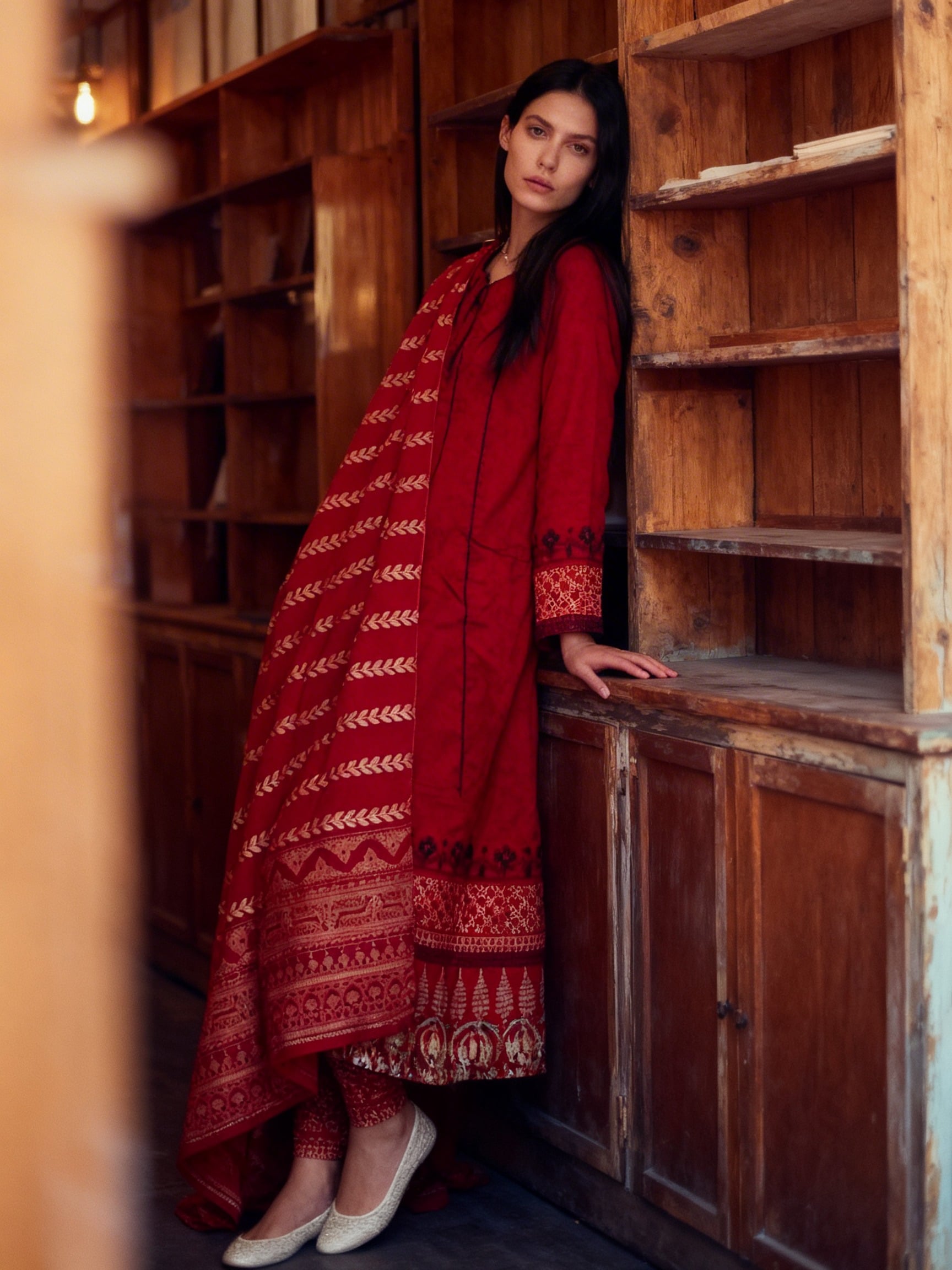 Deep Red Dress GB-007, Deep Red, size L